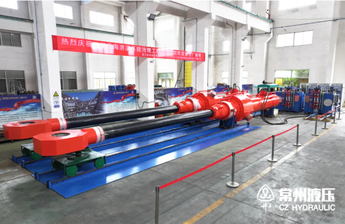 三門縣海游溪系統治理工程液壓啟閉機驗收圓滿成功，創浙江省水利工程容量之最！